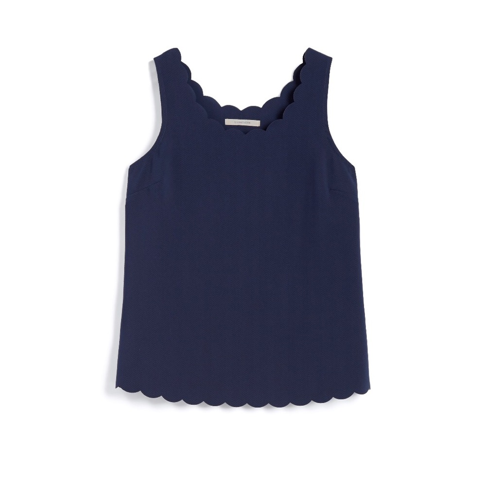 Irsia Scallop Trim Blouse / 41 Hawthorn